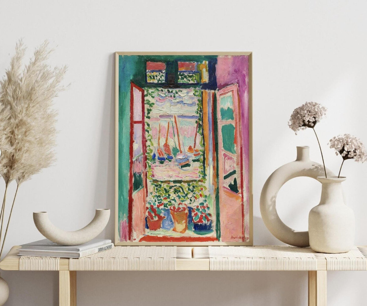 Henri Matisse Print, The Open Window Poster, Pink Art Wall Decor, French Art, Museum Quality, Modernist Abstract, Unframed Art Gift