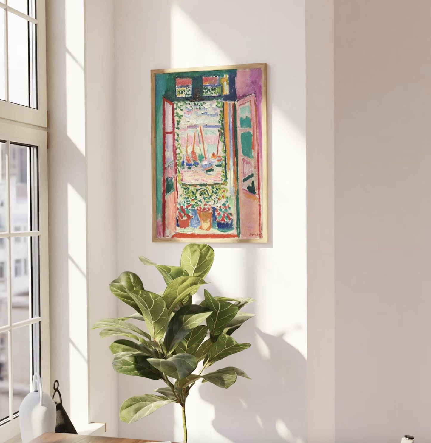 Henri Matisse Print, The Open Window Poster, Pink Art Wall Decor, French Art, Museum Quality, Modernist Abstract, Unframed Art Gift