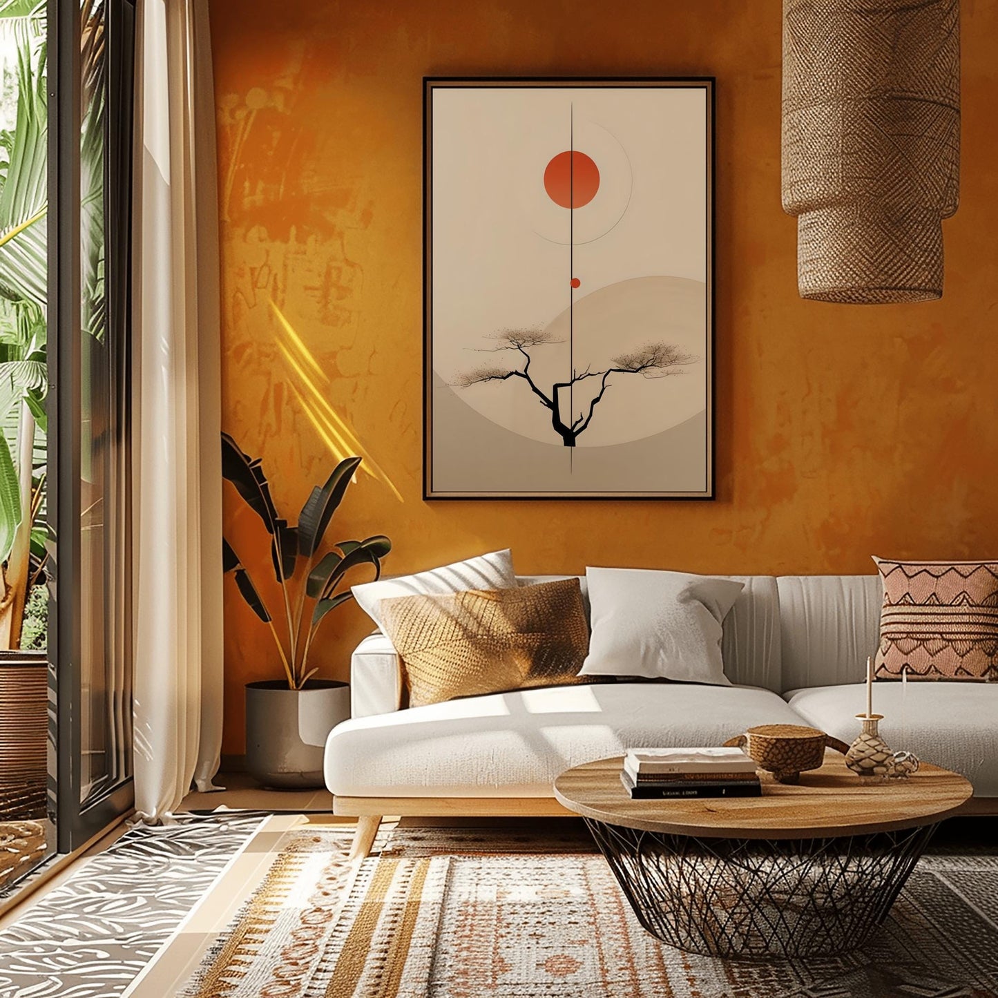 Japanese Wall Art, Neutral Abstract Painting Aesthetic Posters, Willow Tree Gallery Wall Prints, Japan Scandinavian Decor, Water Color Art