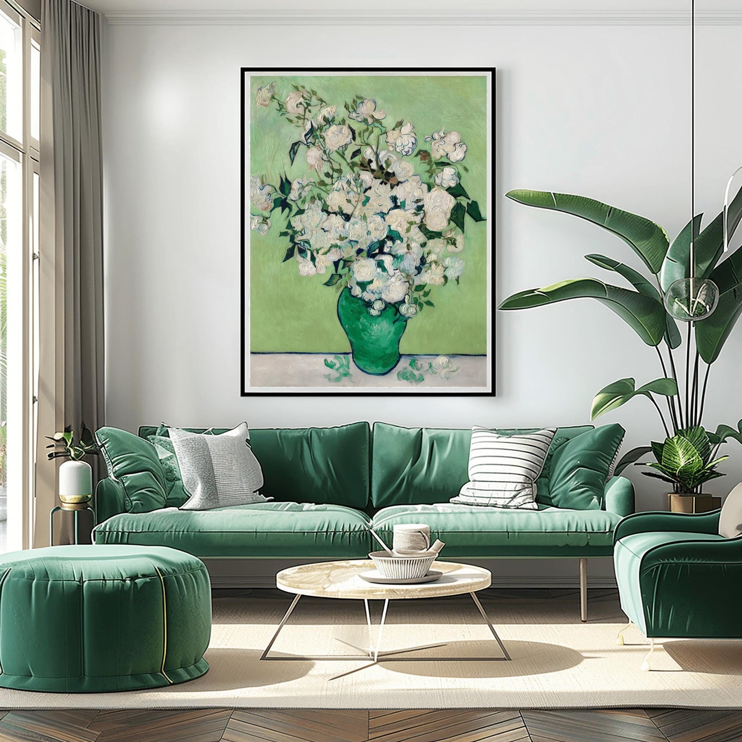 Vincent Van Gogh Print, Roses Wall Art, Premium Giclée, Impressionist Floral Decor, Unframed Classic Art Lover Gift, Aesthetic Bloom Art