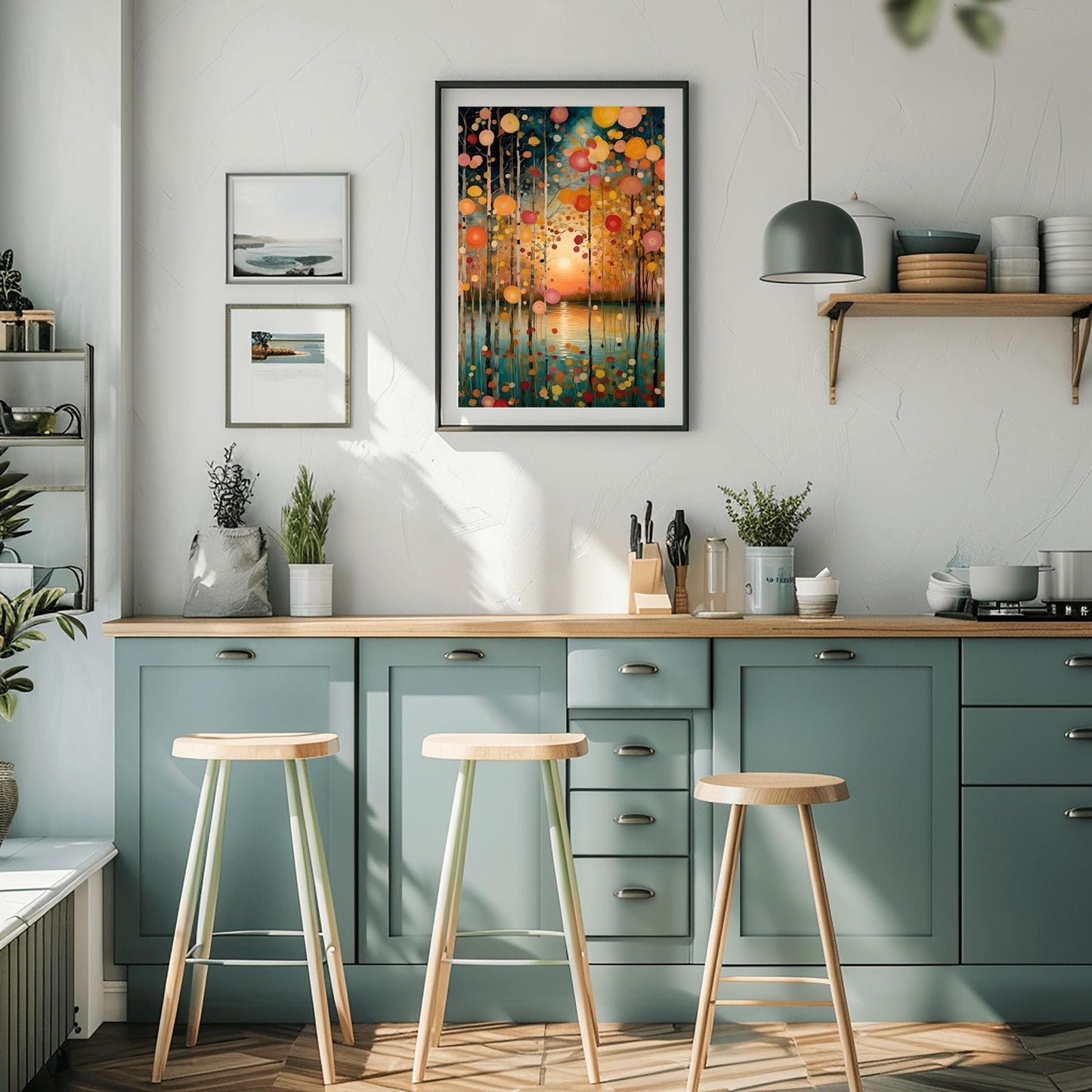 Gustav Klimt Print Trees and Sunlight Print Poster, Moon & Stars Tree Art, Premium Matte Paper, Klimt Exhibition Wall Decor, Fine Art Print