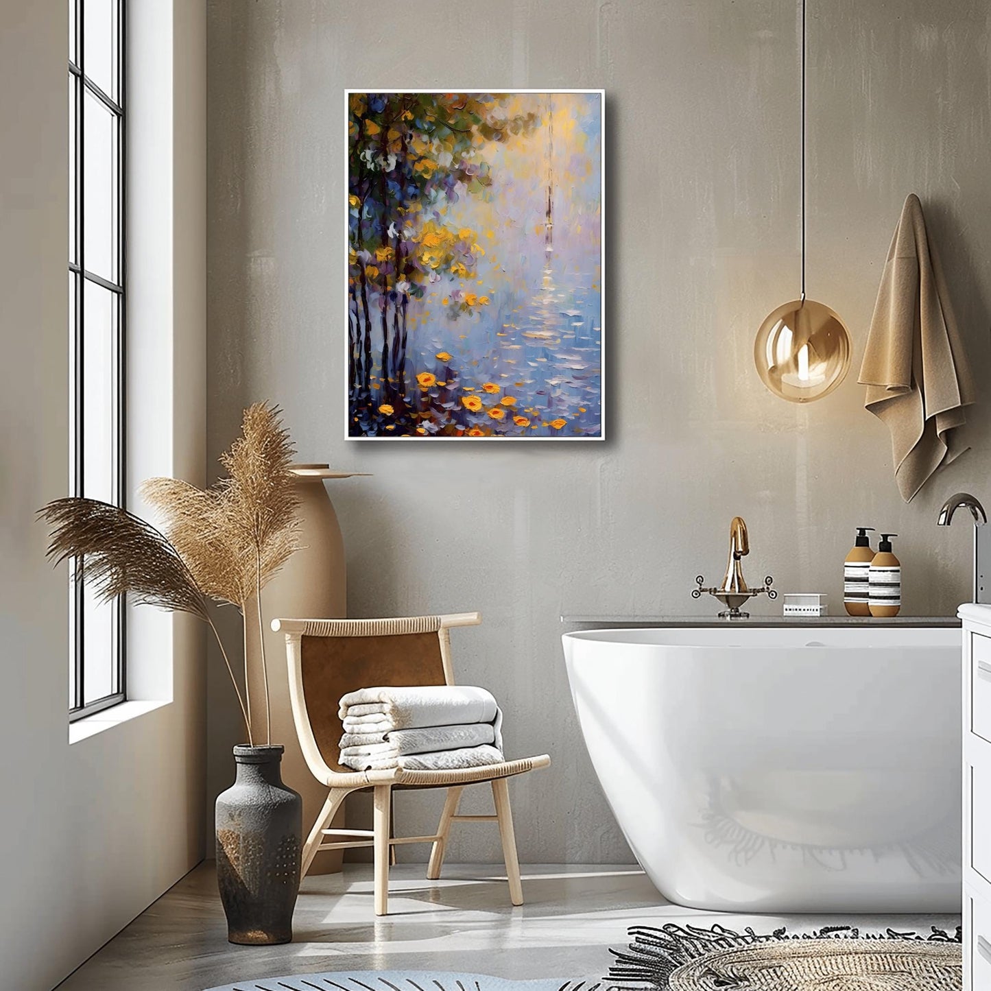 Claude Monet Poster - Mid Century Modern Wall Art for Aesthetic Room Decor | Monet Print as Best Friend Gift | Monet Exhibition Poster