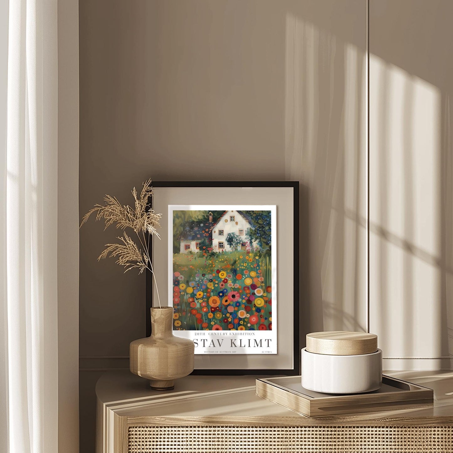 Gustav Klimt Print Flower Garden Poster, Klimt Museum & Exhibition Wall Art, Decorative Gustav Klimt Painting Print for Home Decor