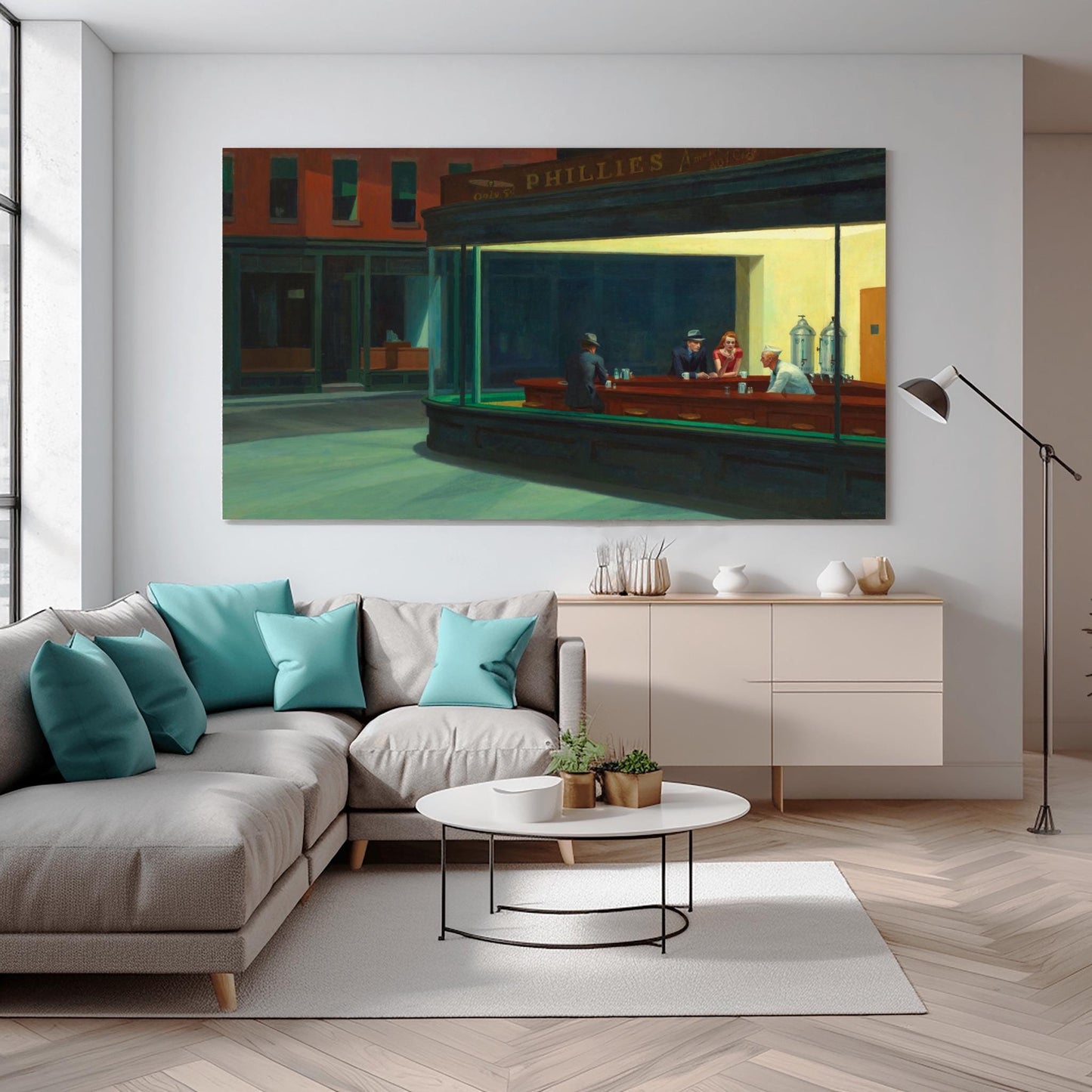 Edward Hopper Print, Nighthawks Wall Art, Premium Giclée, American Painting, Framed or Unframed Bar Decor, Urban Art Lover Gift
