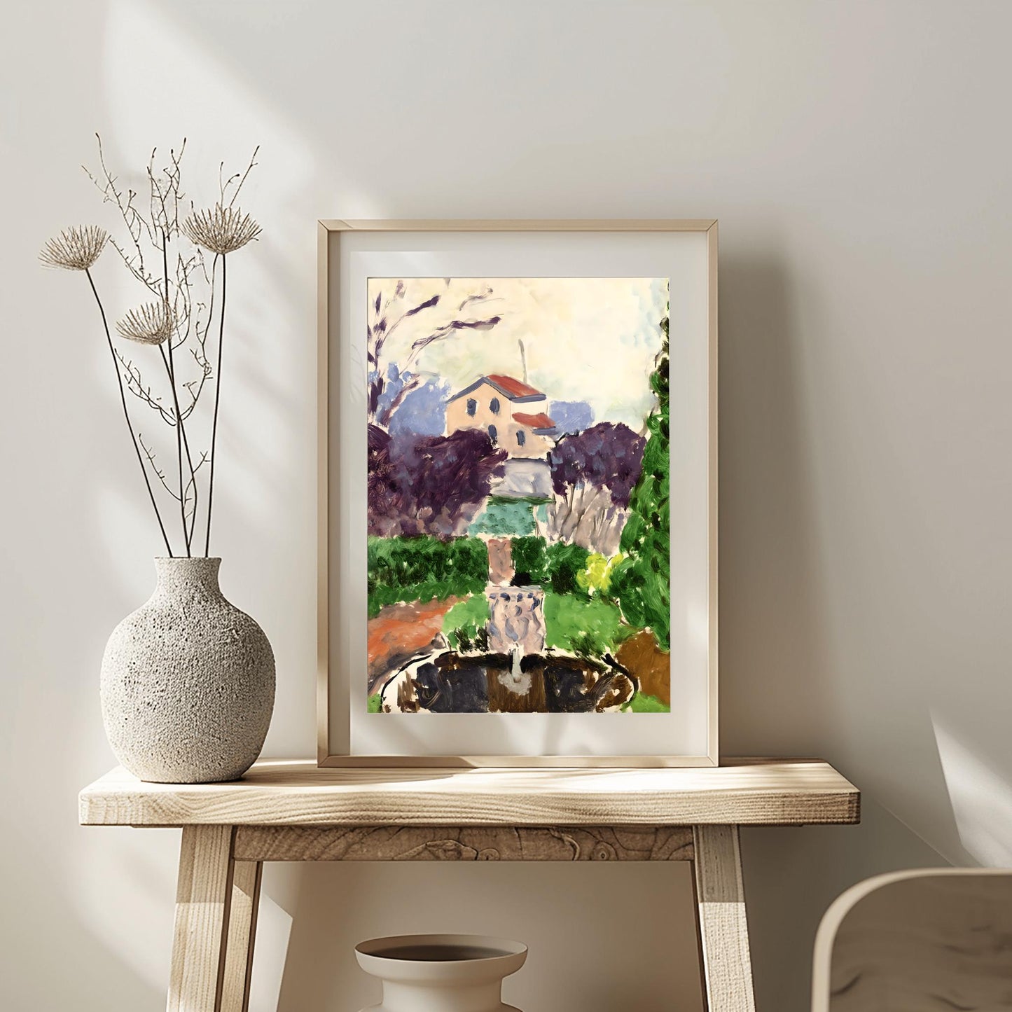 Matisse Artist's Garden Print, Fauvism Landscape Art, Modern House Poster, Physical Giclée Print, Vibrant Outdoor Decor, Aesthetic Wall Art
