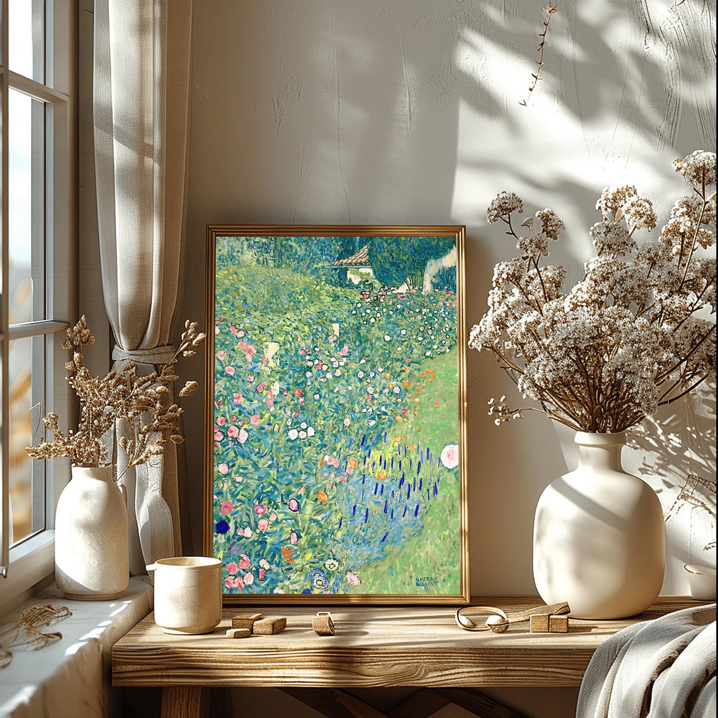 Gustav Klimt Print: Italian Garden Landscape (Premium Giclée Art Print of Classic Nature Painting) Wall Art Print