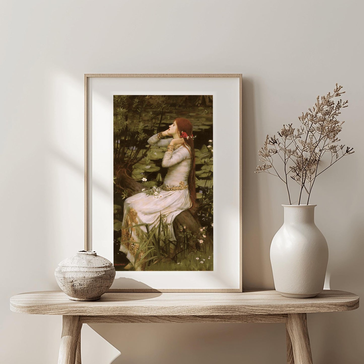 Ophelia Print, John William Waterhouse Art, Pre-Raphaelite Painting, Classic Home Decor, Unframed Aesthetic Fine Art, Mythical Wall Art Gift
