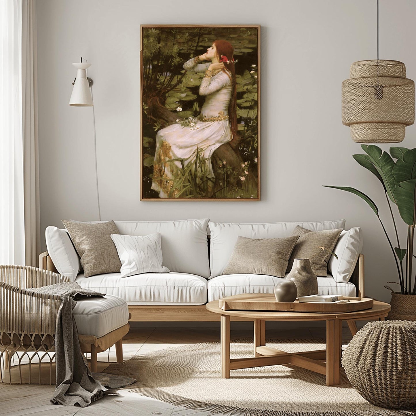 Ophelia Print, John William Waterhouse Art, Pre-Raphaelite Painting, Classic Home Decor, Unframed Aesthetic Fine Art, Mythical Wall Art Gift