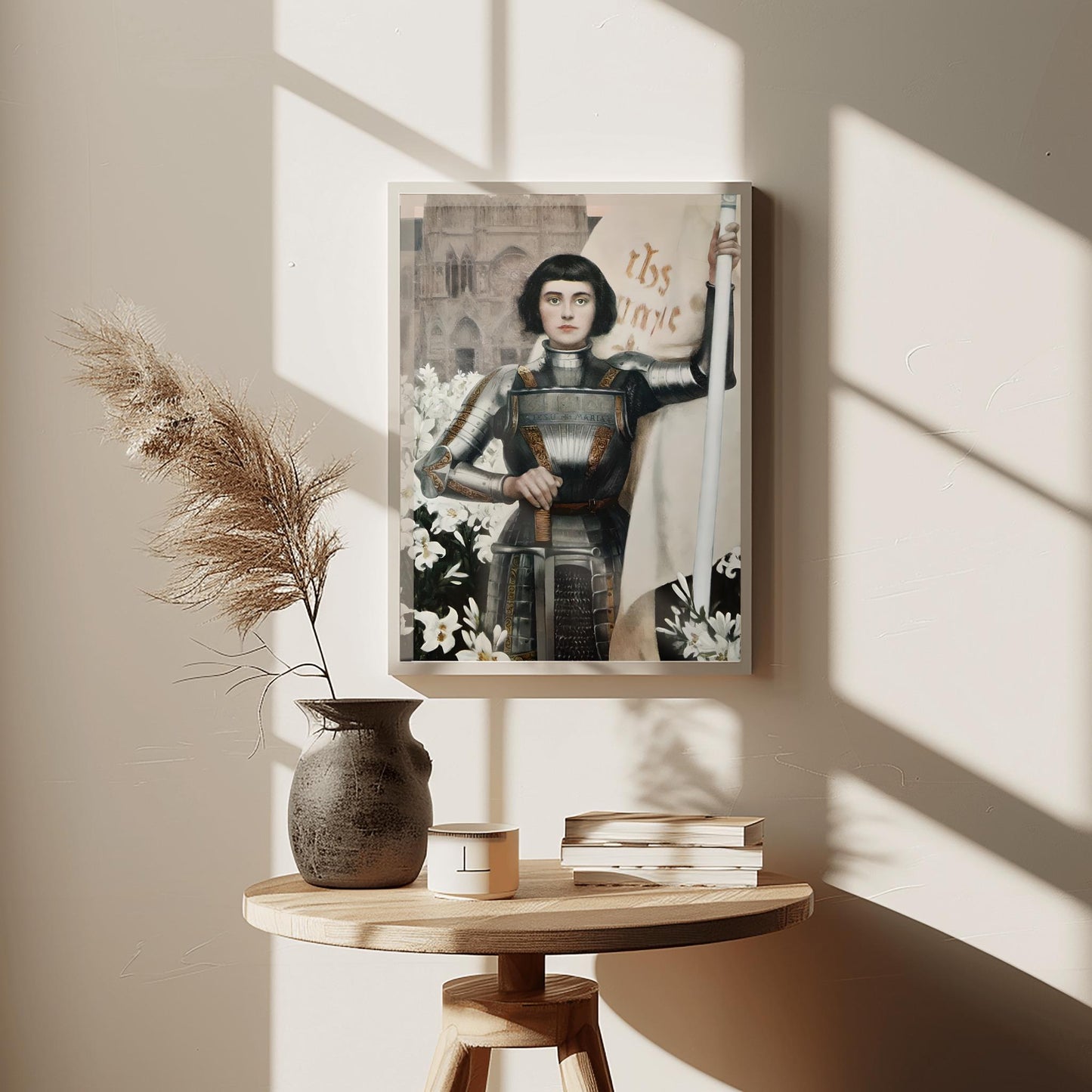 Joan of Arc Print, Albert Lynch Wall Art, Woman Portrait, Art Nouveau Painting, Vintage Saint Print, Printable Wall Art, Premium Print