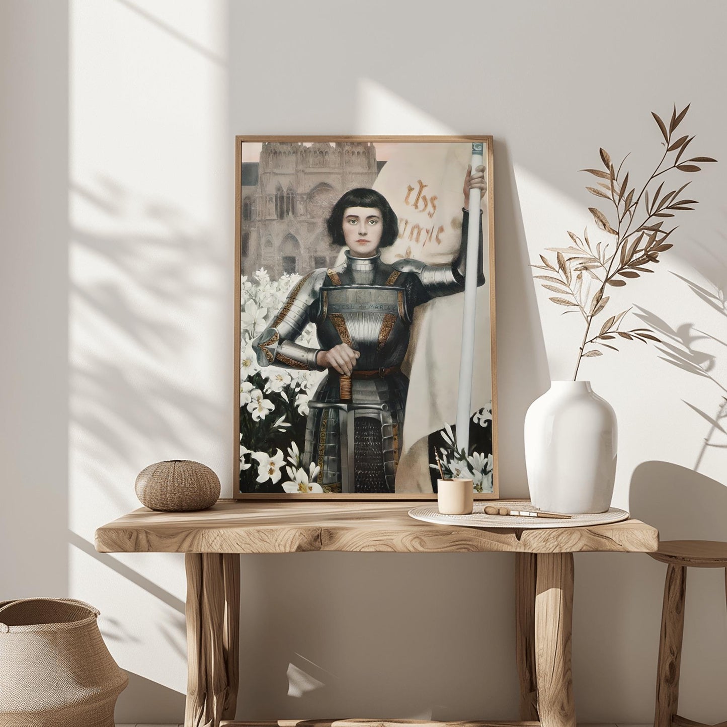 Joan of Arc Print, Albert Lynch Wall Art, Woman Portrait, Art Nouveau Painting, Vintage Saint Print, Printable Wall Art, Premium Print