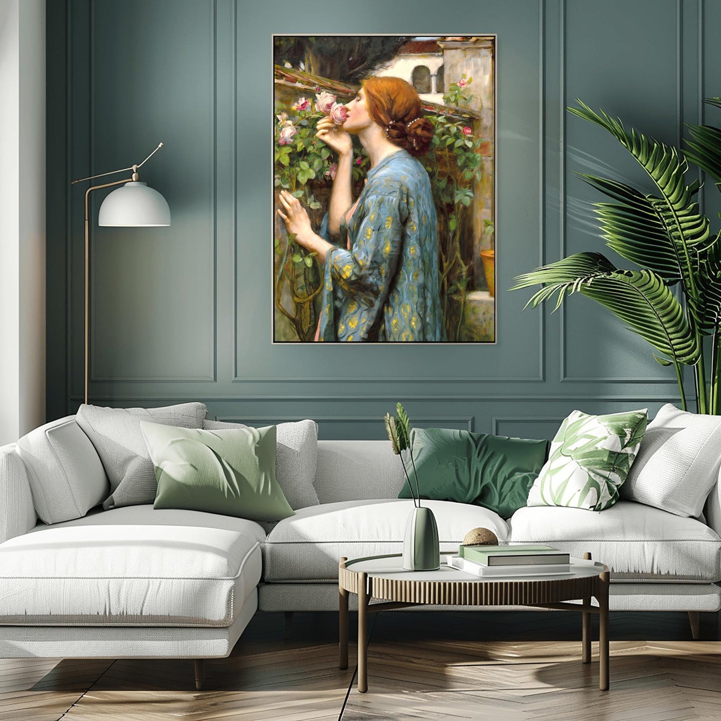 The Soul of Rose Print, Waterhouse Wall Art, Pre-Raphaelite Painting, Woman Portrait, Poster Print, Aesthetic Floral Art, Fine Art Gift