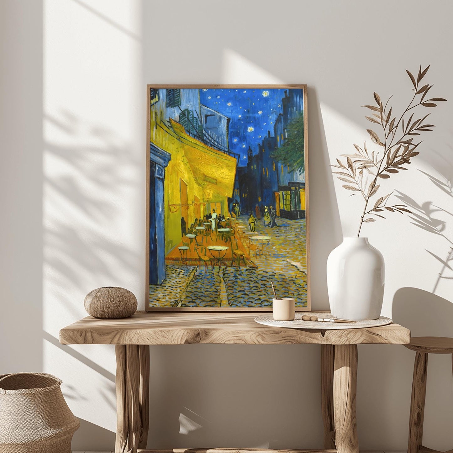 Van Gogh Cafe Terrace Print, Starry Night Art, Impressionist Cityscape, Poster Art, Wall Art, Famous Painting Decor
