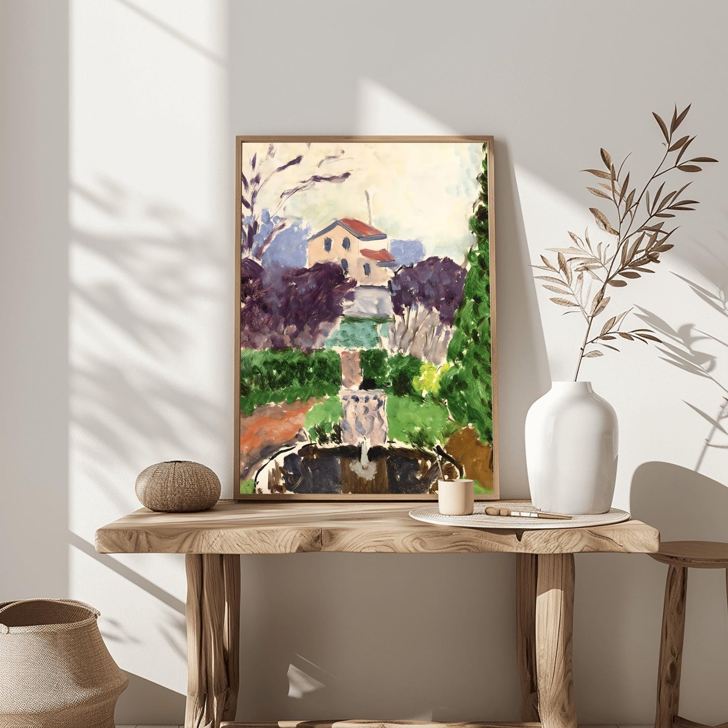 Matisse Artist's Garden Print, Fauvism Landscape Art, Modern House Poster, Physical Giclée Print, Vibrant Outdoor Decor, Aesthetic Wall Art