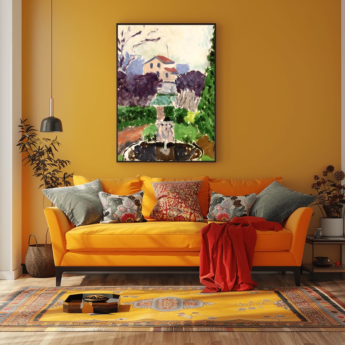 Matisse Artist's Garden Print, Fauvism Landscape Art, Modern House Poster, Physical Giclée Print, Vibrant Outdoor Decor, Aesthetic Wall Art