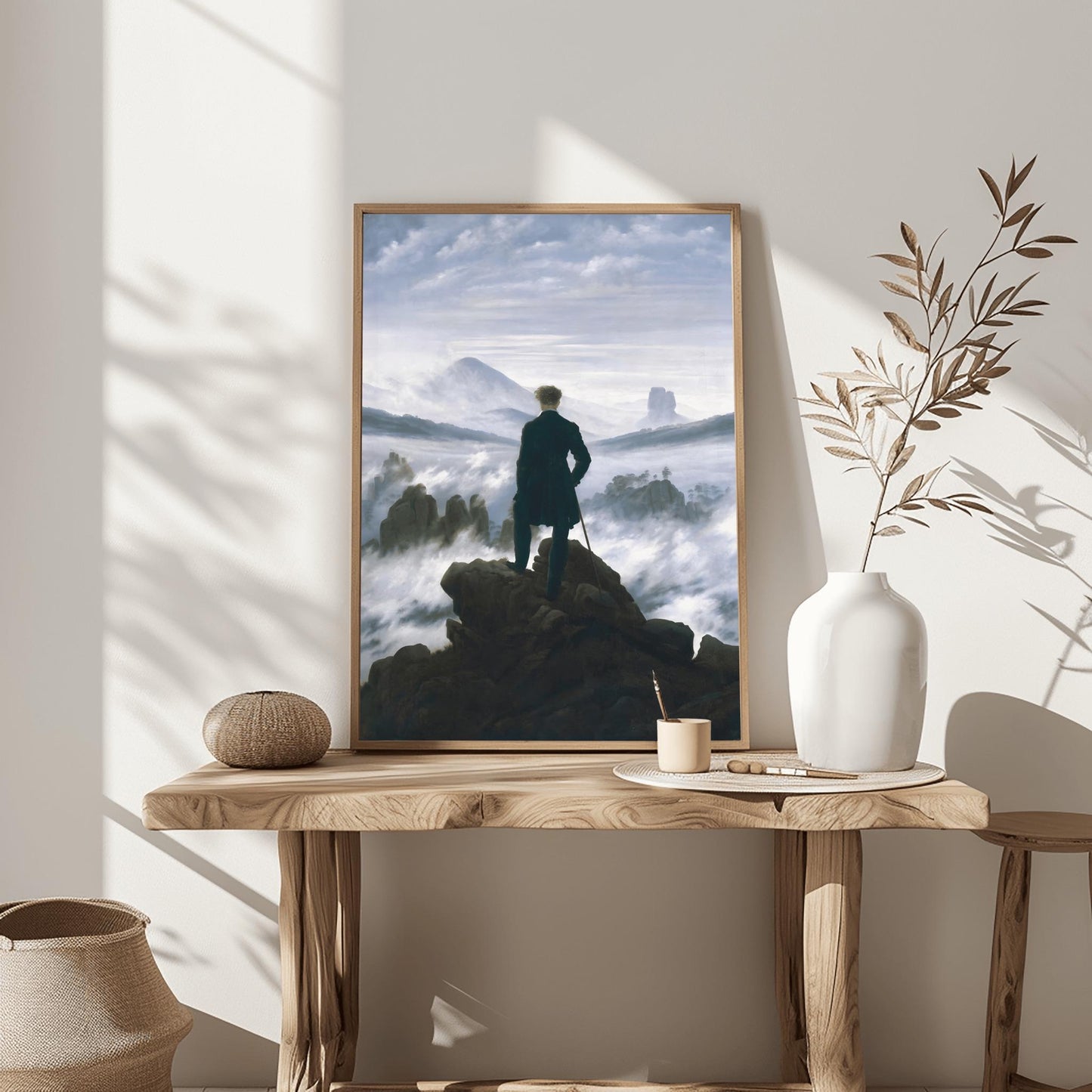 Wanderer Above Sea of Fog, Friedrich Landscape Poster, Romanticism Art Print, Physical Giclée Poster, Dark Academia Decor, Moody Wall Art