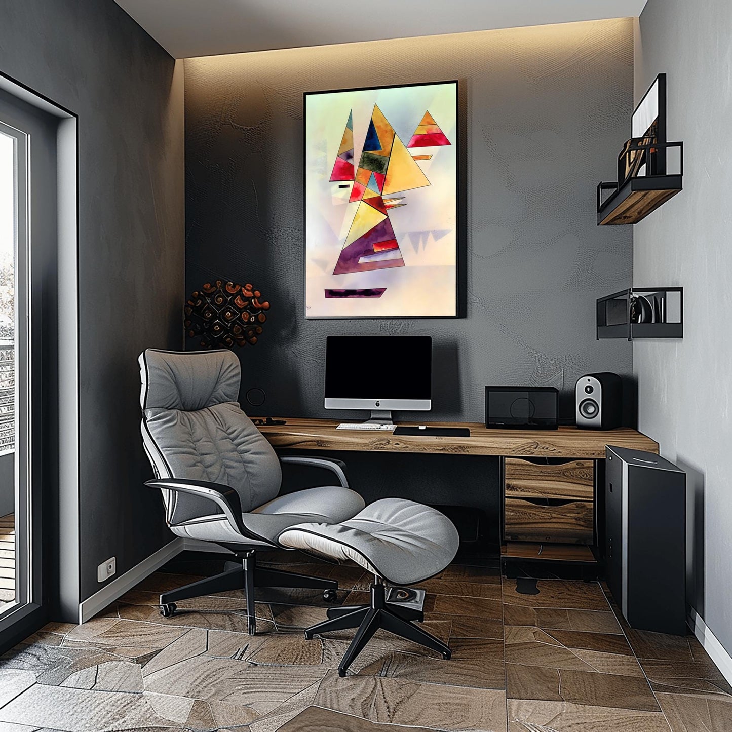 Kandinsky Art Print | Abstract Geometric Wall Art | Colorful Modern Decor | Bauhaus Style Poster | Mid Century Art | Physical Print