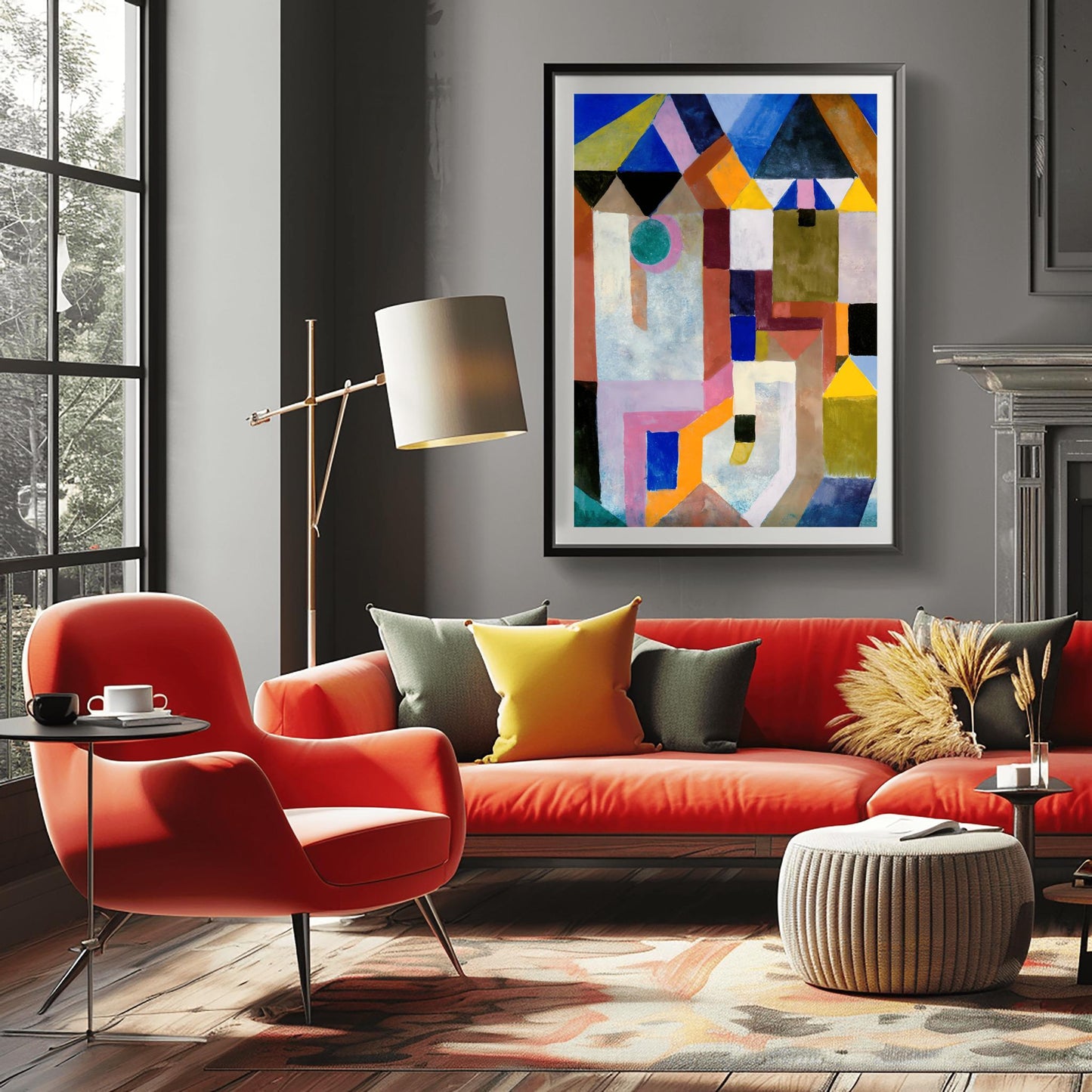 Paul Klee Abstract Art Print | Colorful Geometric Wall Art | Mid Century Modern Painting | Vibrant Architecture Poster | Museum Quality