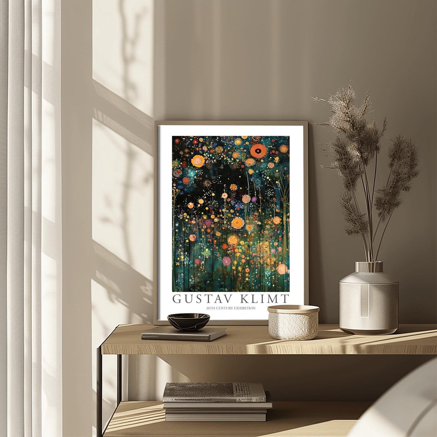 Gustav Klimt Farm Garden Art Print | Klimt Painting Poster | Floral Wall Decor | Art Nouveau Landscape | Flowers Gift Idea | Bedroom Dorm