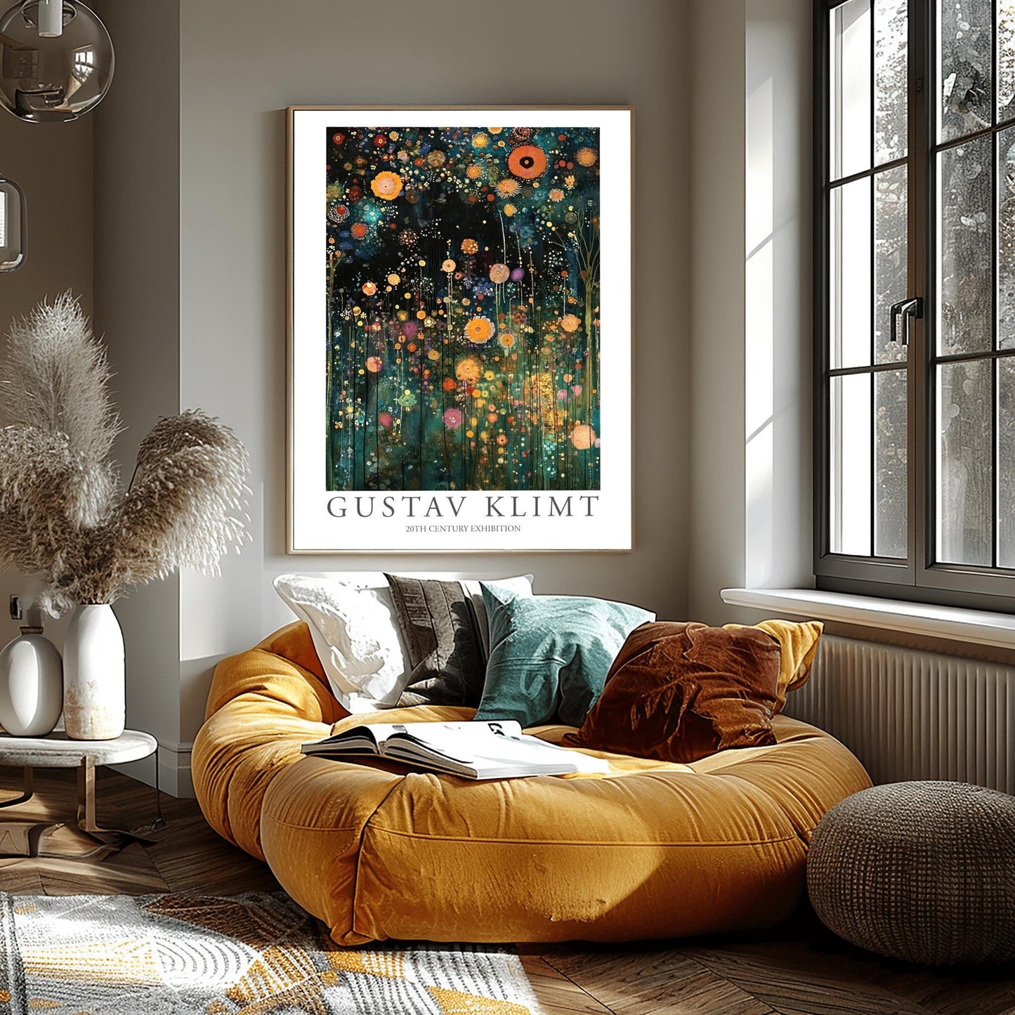 Gustav Klimt Farm Garden Art Print | Klimt Painting Poster | Floral Wall Decor | Art Nouveau Landscape | Flowers Gift Idea | Bedroom Dorm