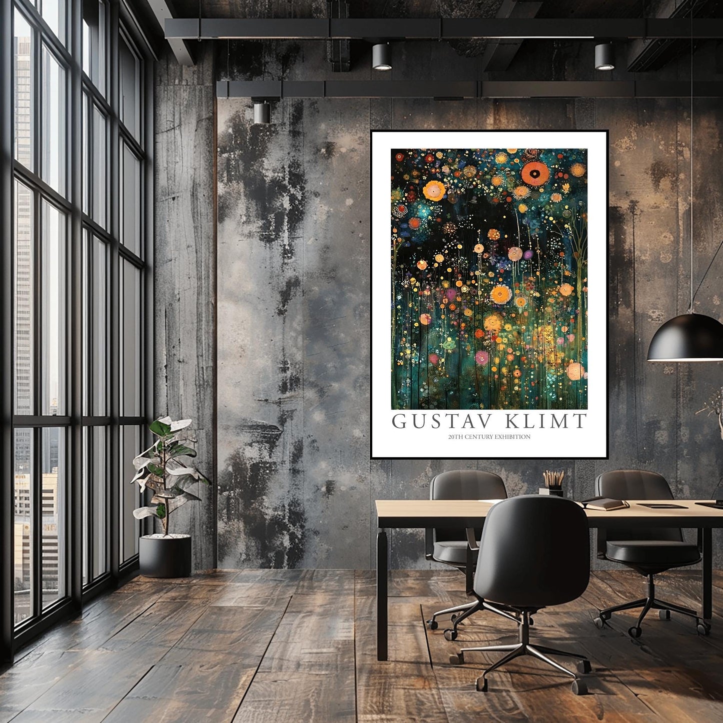 Gustav Klimt Farm Garden Art Print | Klimt Painting Poster | Floral Wall Decor | Art Nouveau Landscape | Flowers Gift Idea | Bedroom Dorm