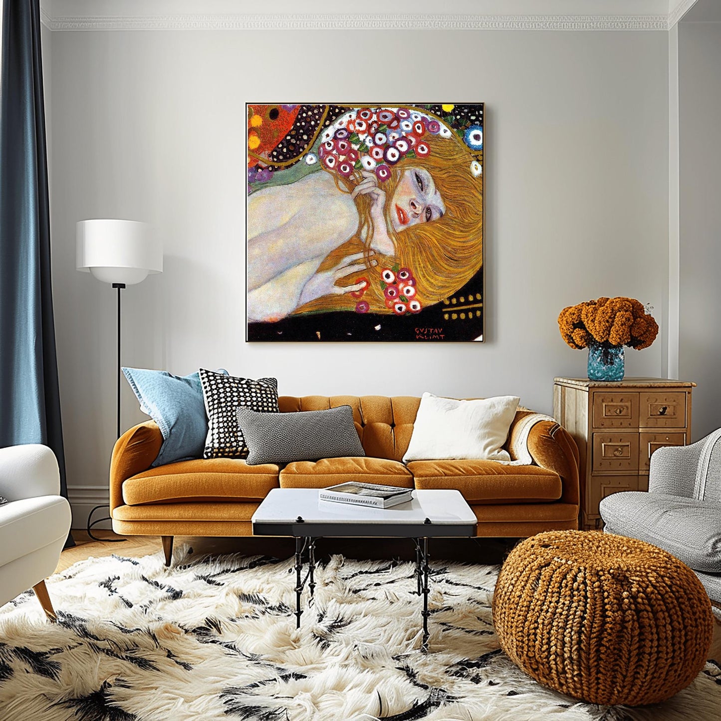 Gustav Klimt Danaë Art Print | Golden Nude Symbolism Poster | Austrian Secession Wall Decor | Fine Art Reproduction | Mythology Gift Love