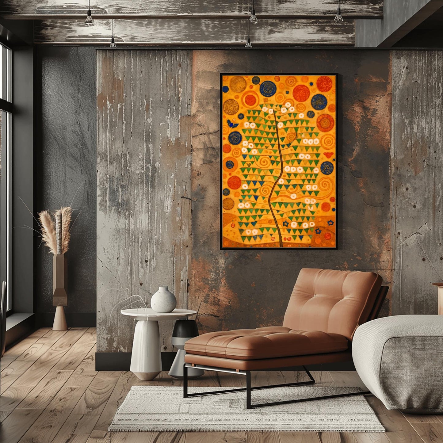 Gustav Klimt Tree of Life Poster, Art Nouveau Wall Decor, Golden Forest Print, Symbolist Whimsical Nature Painting for Home