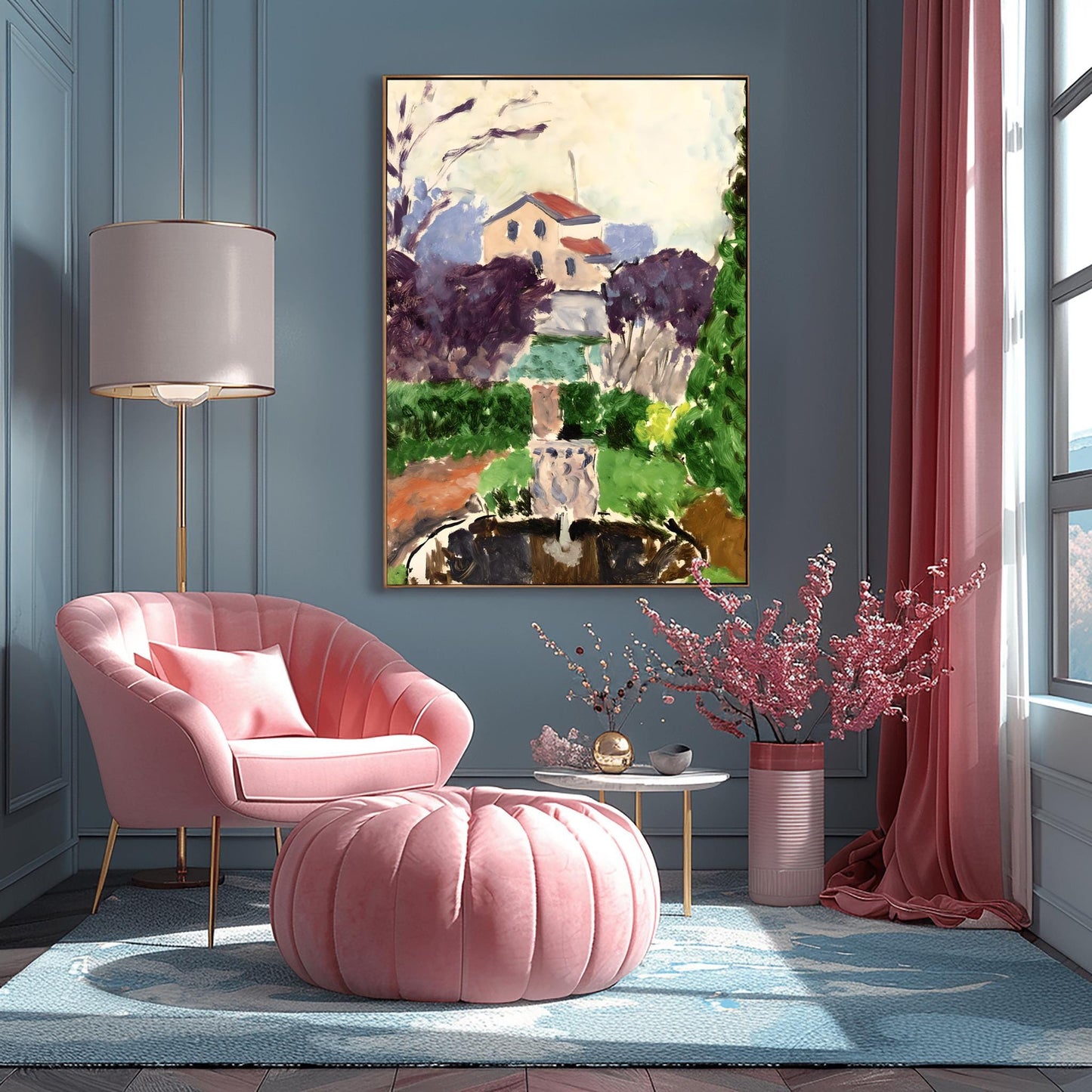 Matisse Artist's Garden Print, Fauvism Landscape Art, Modern House Poster, Physical Giclée Print, Vibrant Outdoor Decor, Aesthetic Wall Art