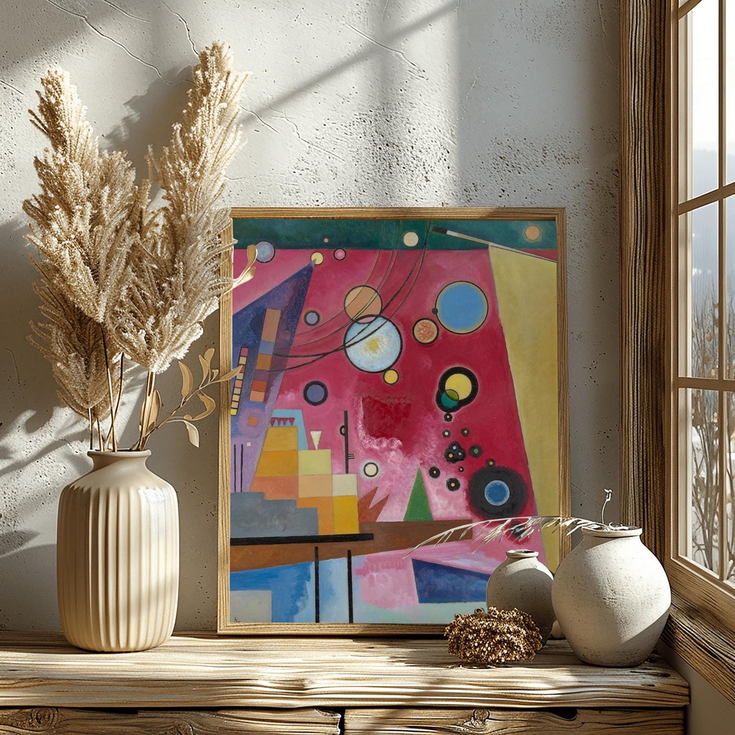 Wassily Kandinsky Abstract Geometric Shapes Art Modernist Print - Bauhaus Style Abstract Expression