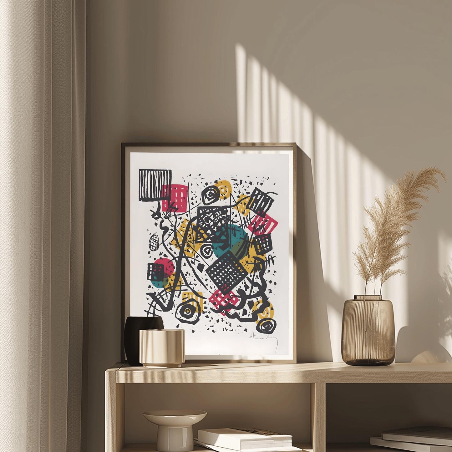 Wassily Kandinsky Abstract Poster – Modern Geometric Art Print, Bauhaus-Inspired Wall Decor, Mid Century Modern Vibes, Gift for Art Lovers