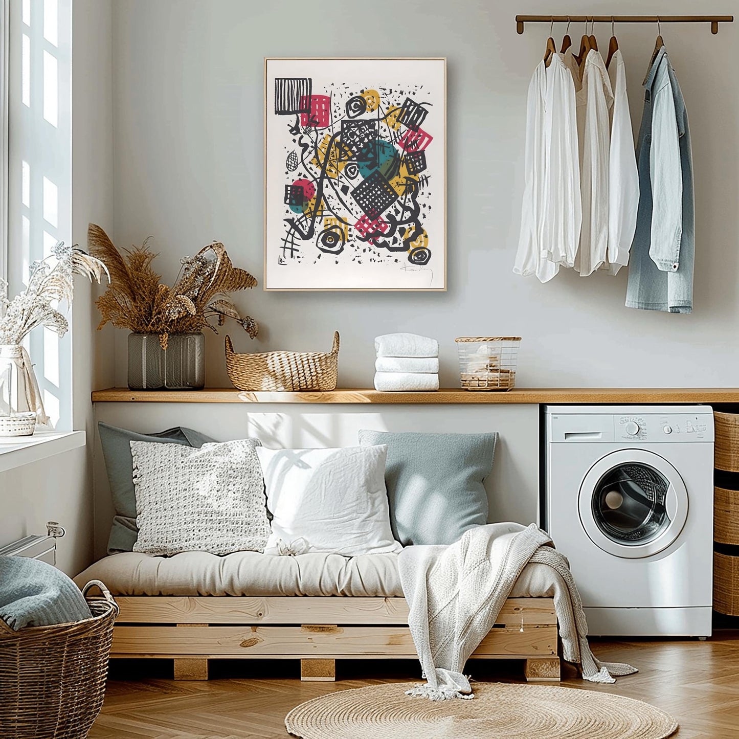 Wassily Kandinsky Abstract Poster – Modern Geometric Art Print, Bauhaus-Inspired Wall Decor, Mid Century Modern Vibes, Gift for Art Lovers