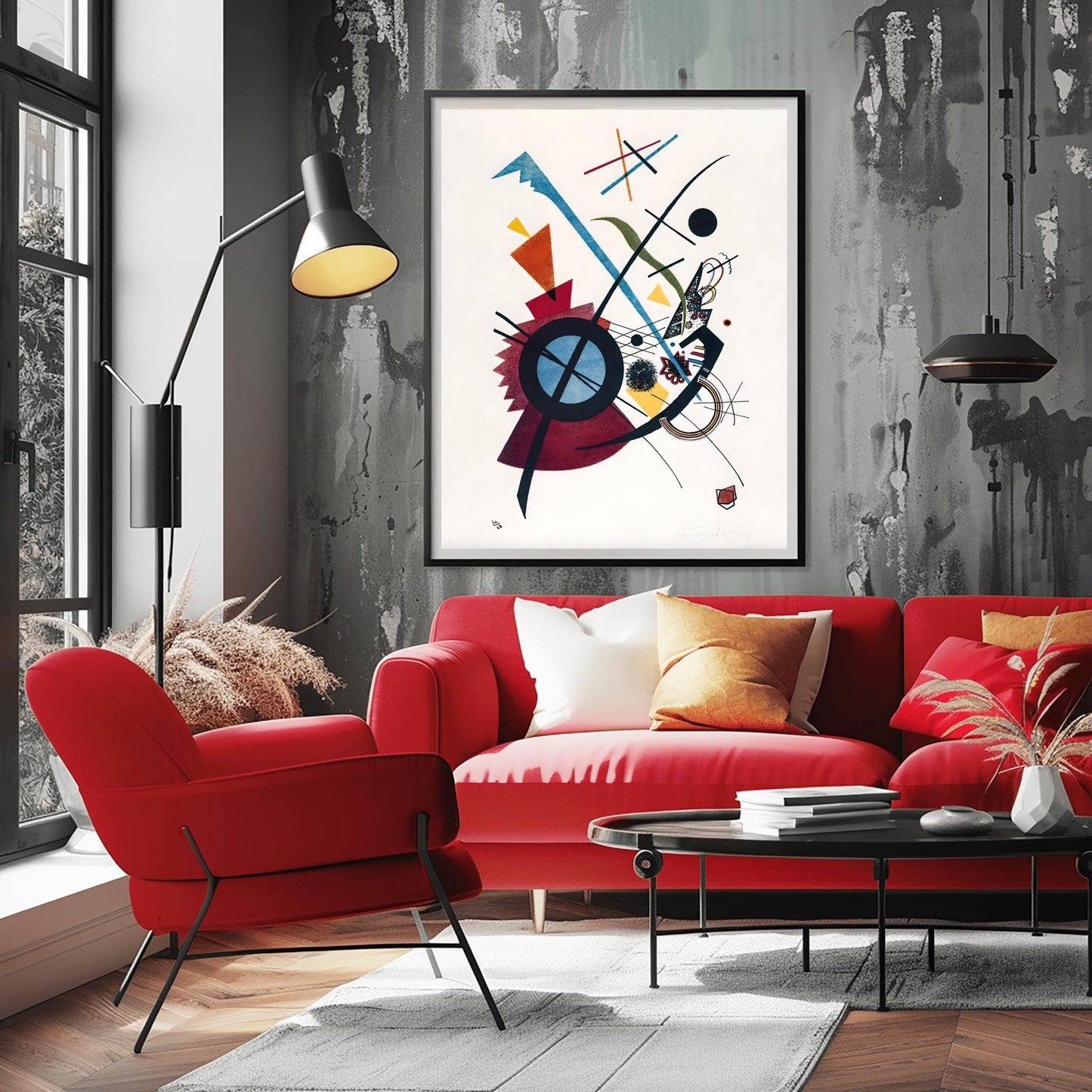 Wassily Kandinsky Abstract Art Poster – Bauhaus Geometric Wall Print, Modern Mid Century Art Decor, Colorful Wassily Kandinsky Art