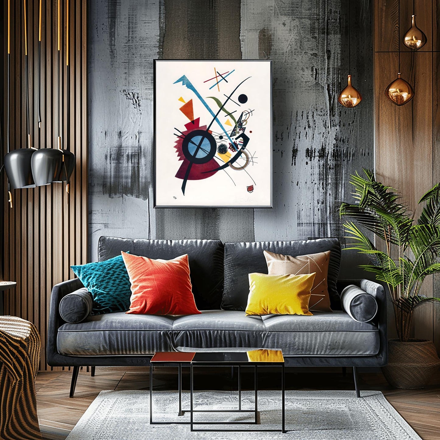 Wassily Kandinsky Abstract Art Poster – Bauhaus Geometric Wall Print, Modern Mid Century Art Decor, Colorful Wassily Kandinsky Art