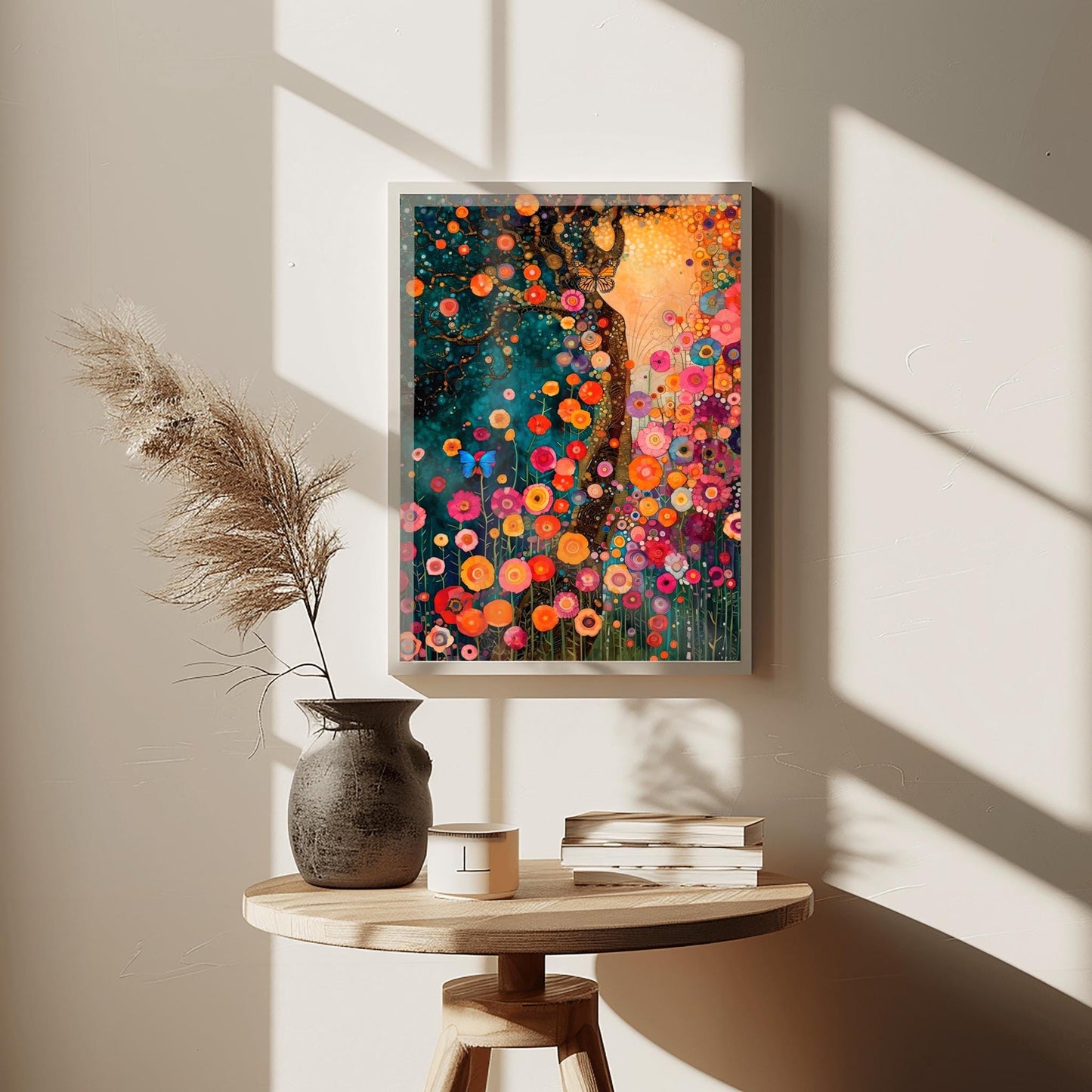 Gustav Klimt Print Flower Garden Poster - Klimt Museum & Exhibition Art, Flower Market Painting Wall Decor, Vibrant Meadow, Garden Poster