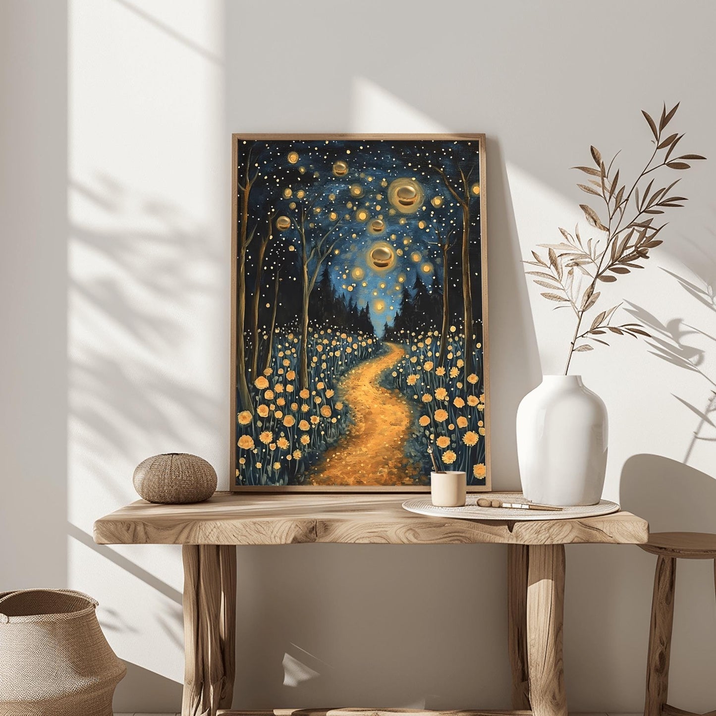 Gustav Klimt Print Golden Orbs Poster - Klimt Museum & Exhibition Art, Flower Market Painting Wall Decor, Vibrant Meadow, Garden Poster