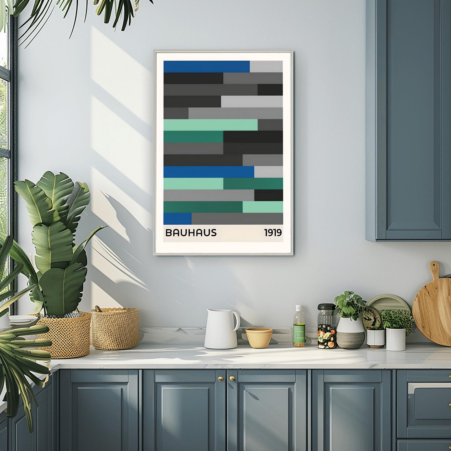 Poster Bauhaus 1919 Poster - Minimalist Abstract Bauhaus Print | Modernist Geometric Decor | Geometric Retro Print | Bauhaus Exhibition