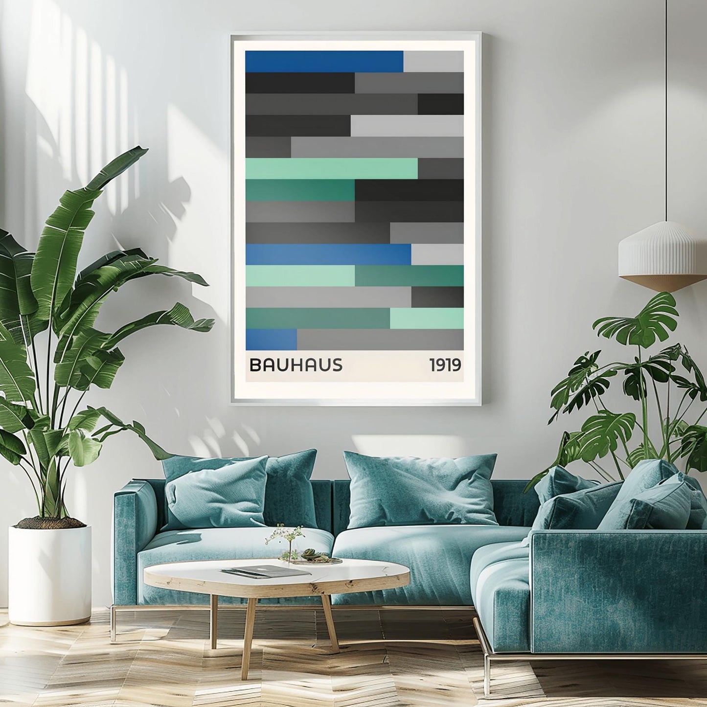 Poster Bauhaus 1919 Poster - Minimalist Abstract Bauhaus Print | Modernist Geometric Decor | Geometric Retro Print | Bauhaus Exhibition