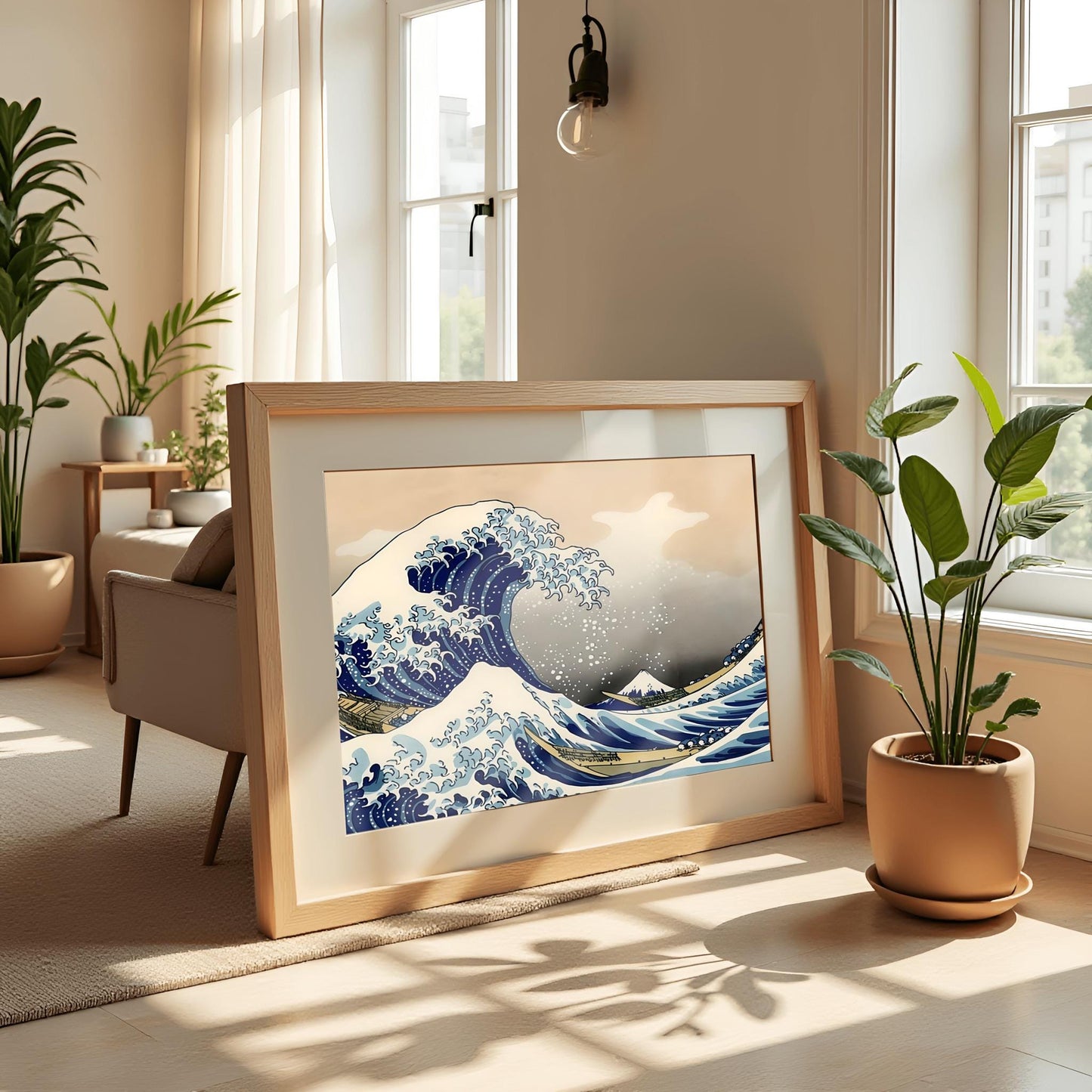 The Great Wave Off Kanagawa Print | Katsushika Hokusai Ukiyo-e Art | Japanese Woodblock Seascape | Iconic Ocean Wave Wall Art | Traditional