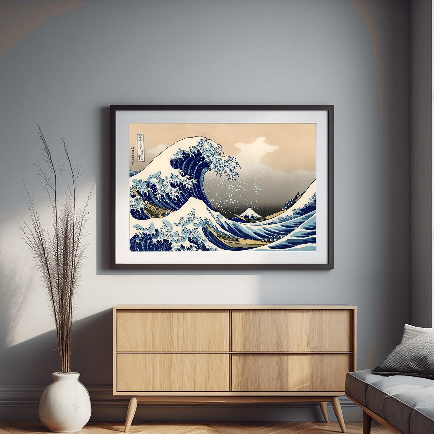 The Great Wave Off Kanagawa Print | Katsushika Hokusai Ukiyo-e Art | Japanese Woodblock Seascape | Iconic Ocean Wave Wall Art | Traditional