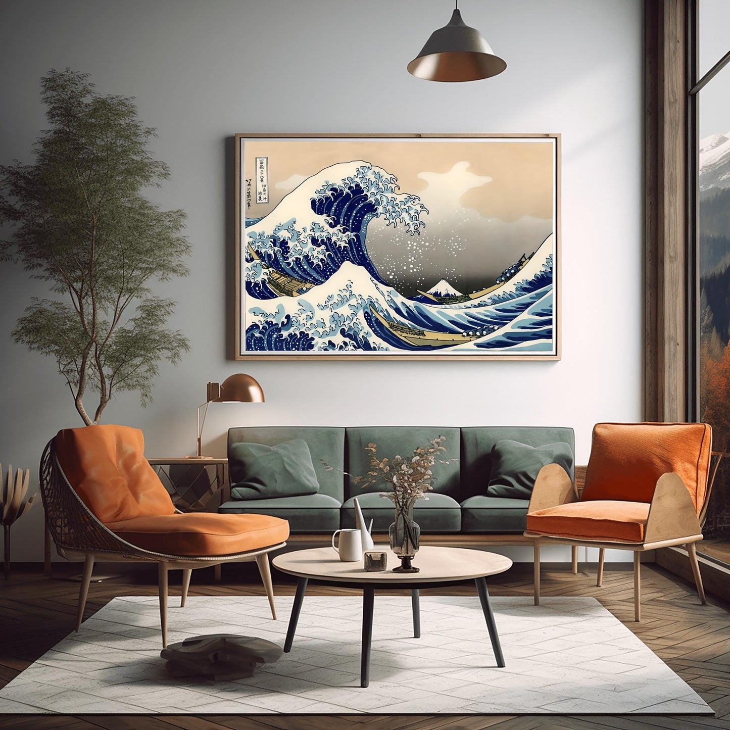 The Great Wave Off Kanagawa Print | Katsushika Hokusai Ukiyo-e Art | Japanese Woodblock Seascape | Iconic Ocean Wave Wall Art | Traditional