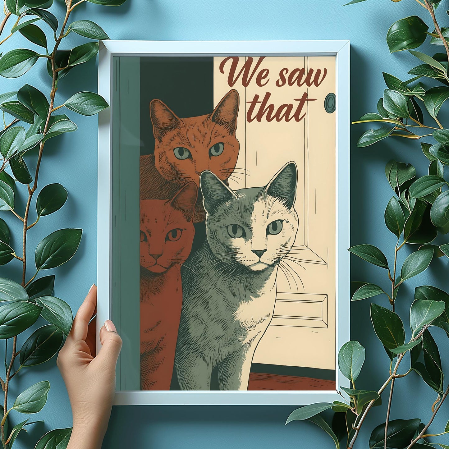 Funny Siamese Cat Bathroom Poster, Toilet Reading Cat Print, Humorous Pet Art, Quirky Home Decor, Cat Lover Gift, Bathroom Wall Art