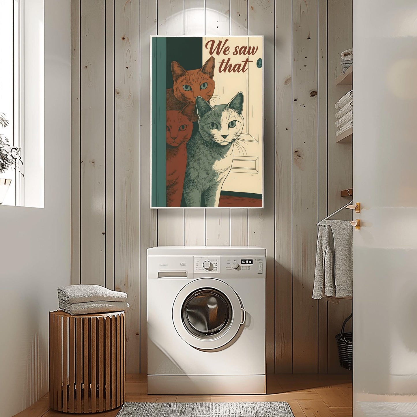 Funny Siamese Cat Bathroom Poster, Toilet Reading Cat Print, Humorous Pet Art, Quirky Home Decor, Cat Lover Gift, Bathroom Wall Art
