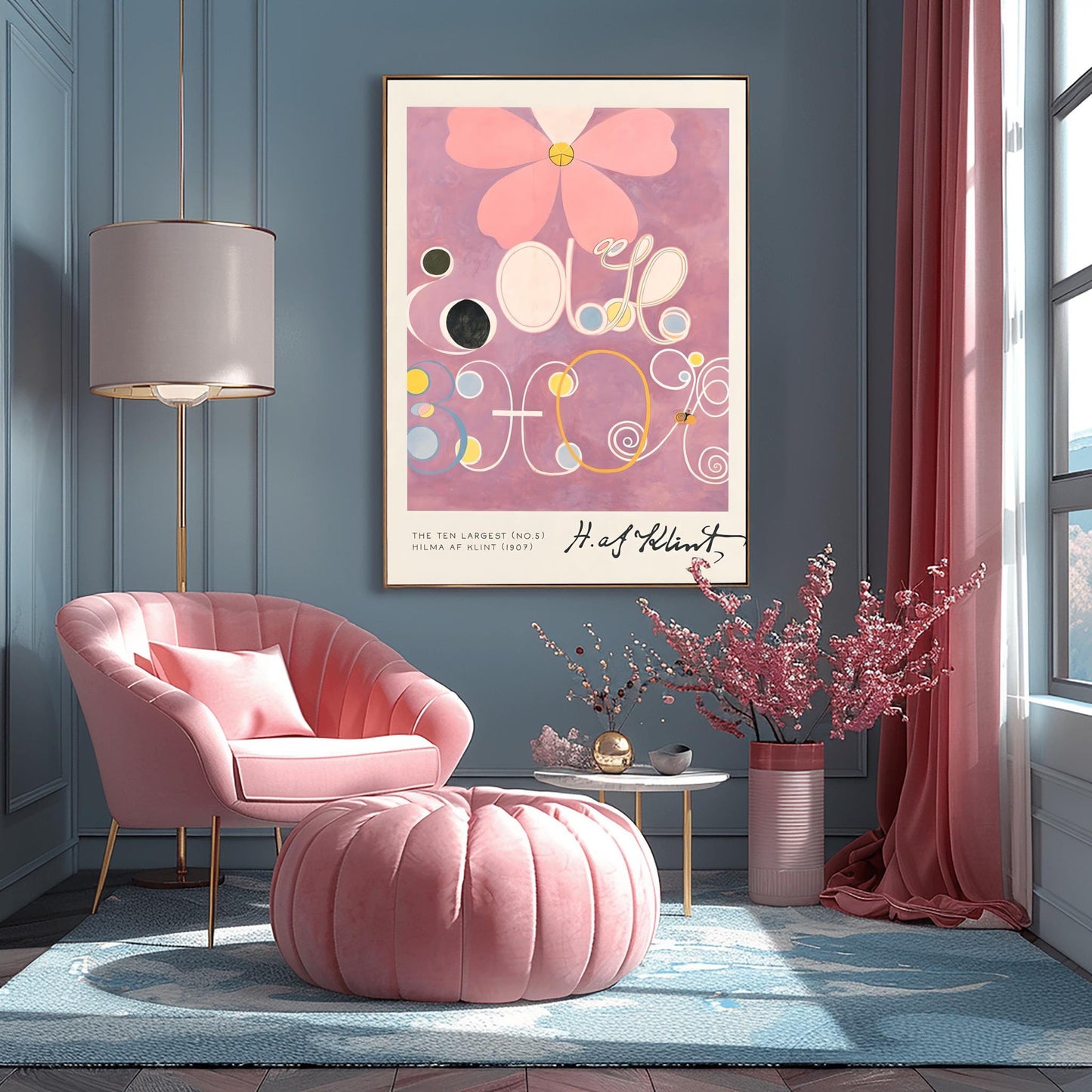 Hilma af Klint The Ten Largest No. 5, Abstract Flower Art Print, Spiritual Botanical Poster, Hilma af Klint Wall Art Modernist Gallery Decor