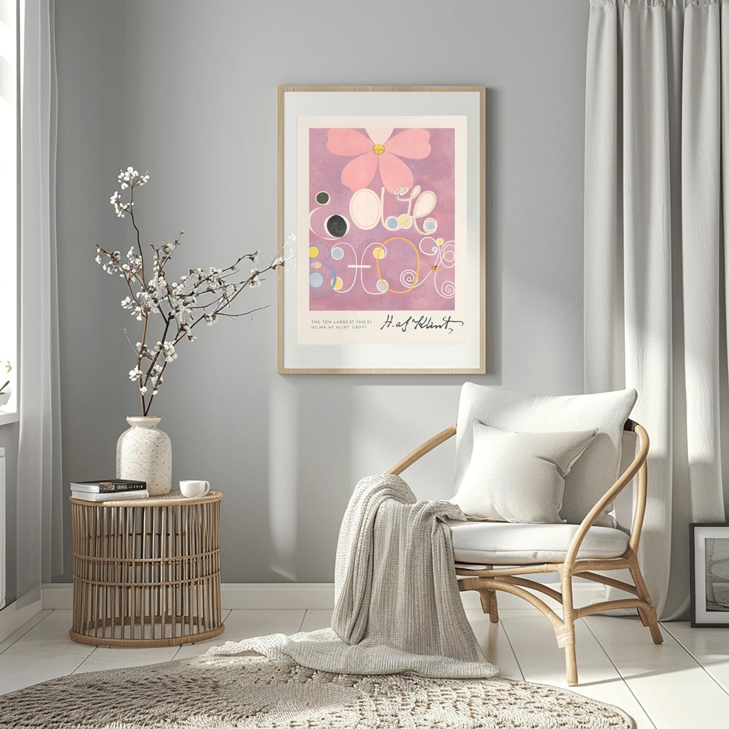 Hilma af Klint The Ten Largest No. 5, Abstract Flower Art Print, Spiritual Botanical Poster, Hilma af Klint Wall Art Modernist Gallery Decor