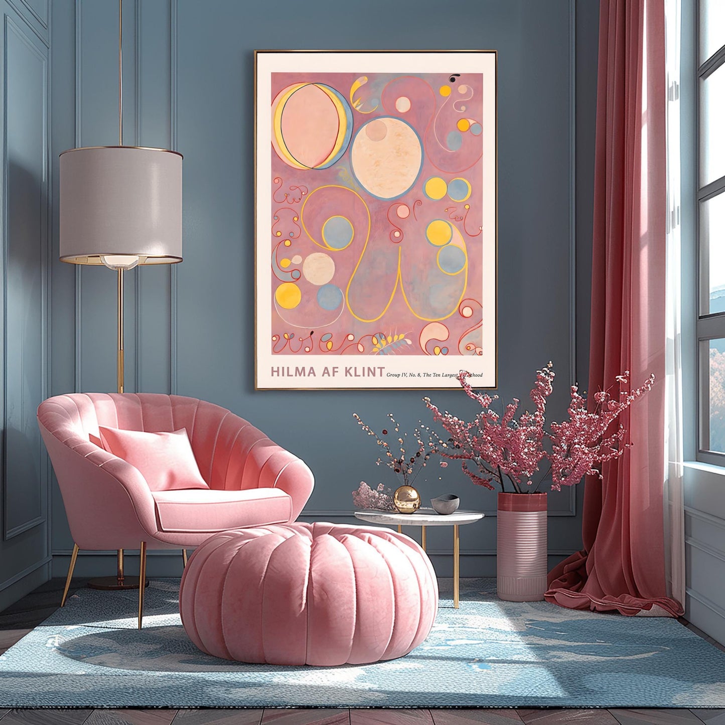 Hilma af Klint The Ten Largest No. 8, Abstract Flower Art Print, Spiritual Botanical Poster, Hilma af Klint Wall Art Modernist Gallery Decor