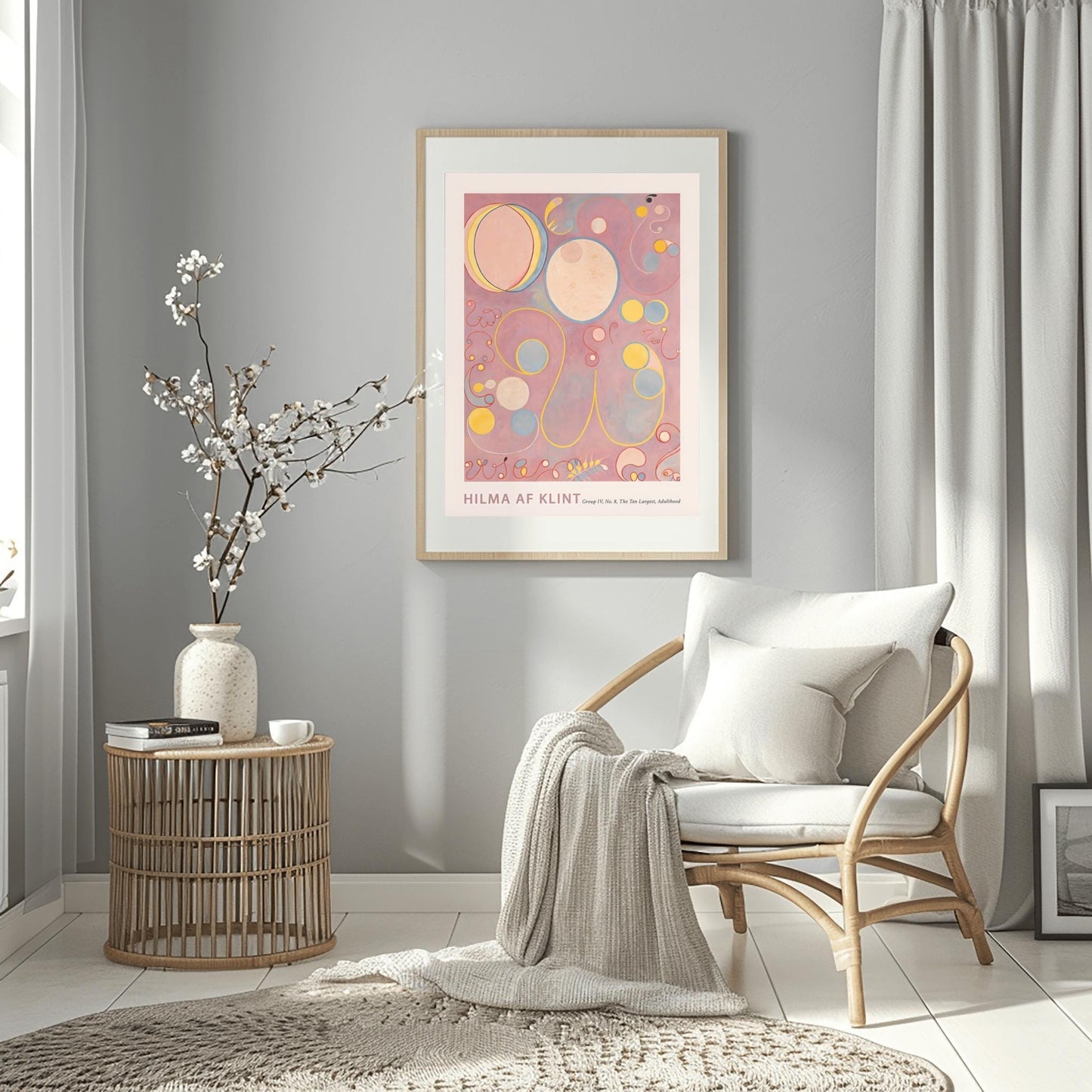 Hilma af Klint The Ten Largest No. 8, Abstract Flower Art Print, Spiritual Botanical Poster, Hilma af Klint Wall Art Modernist Gallery Decor