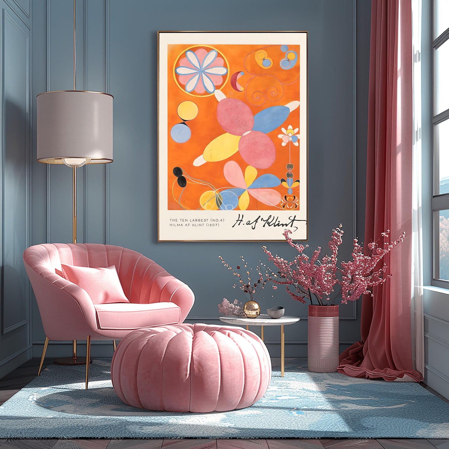 Hilma af Klint The Ten Largest No. 4, Abstract Flower Art Print, Spiritual Botanical Poster, Hilma af Klint Wall Art Modernist Gallery Decor