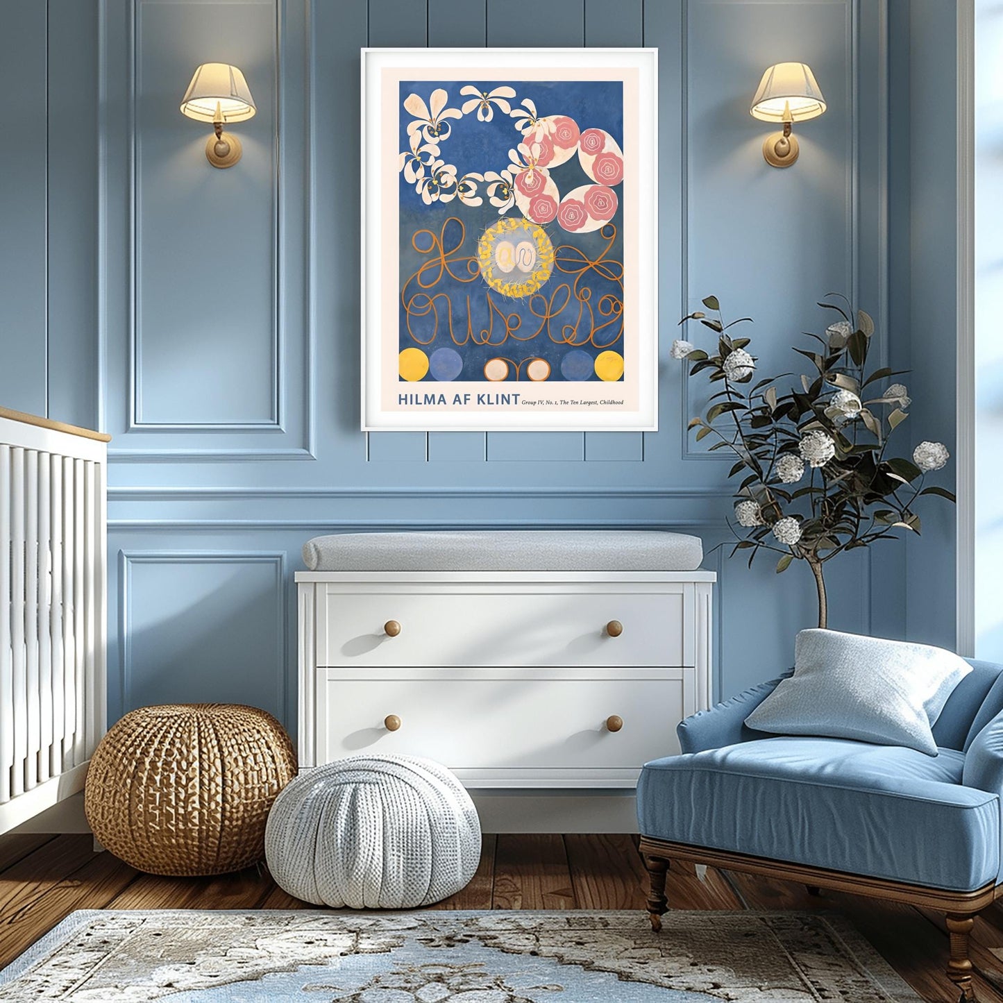 Hilma af Klint The Ten Largest No. 1, Abstract Flower Art Print, Spiritual Botanical Poster, Hilma af Klint Wall Art Modernist Gallery Decor
