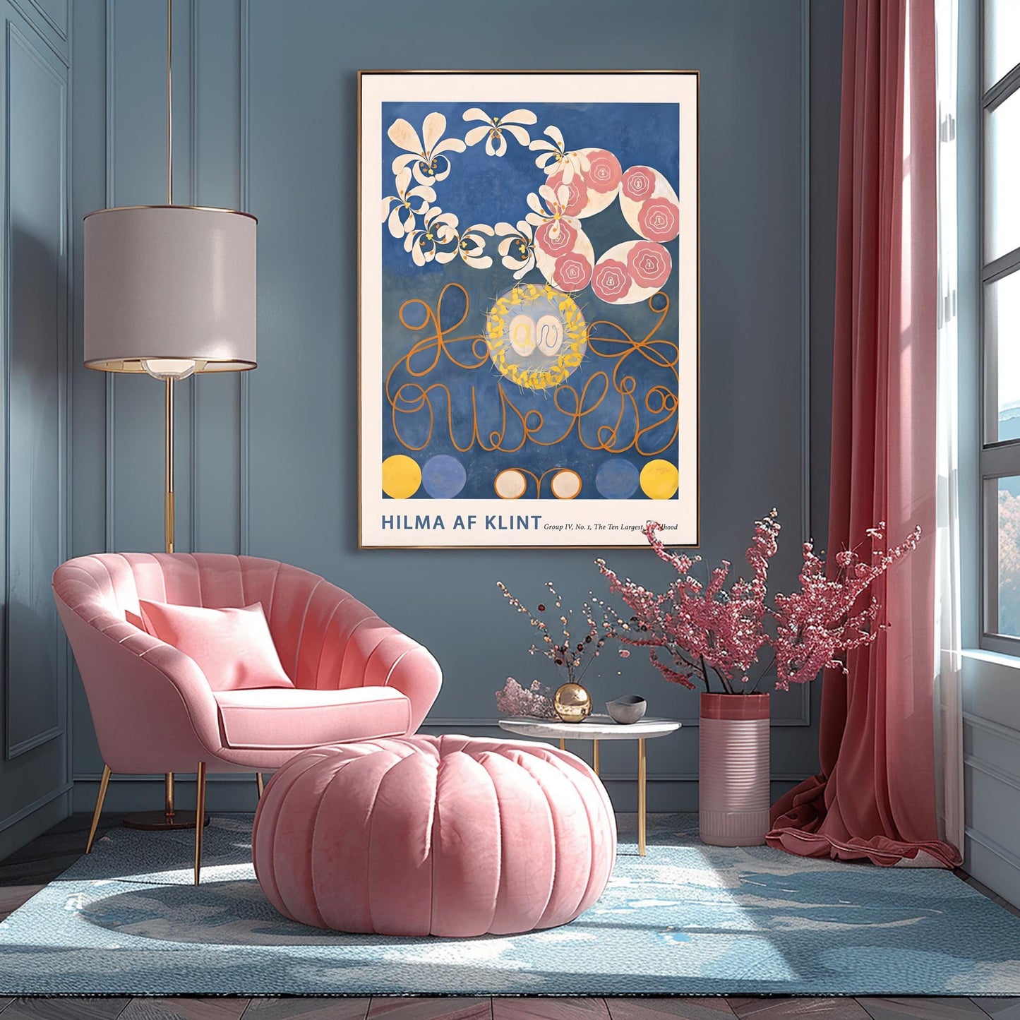 Hilma af Klint The Ten Largest No. 1, Abstract Flower Art Print, Spiritual Botanical Poster, Hilma af Klint Wall Art Modernist Gallery Decor