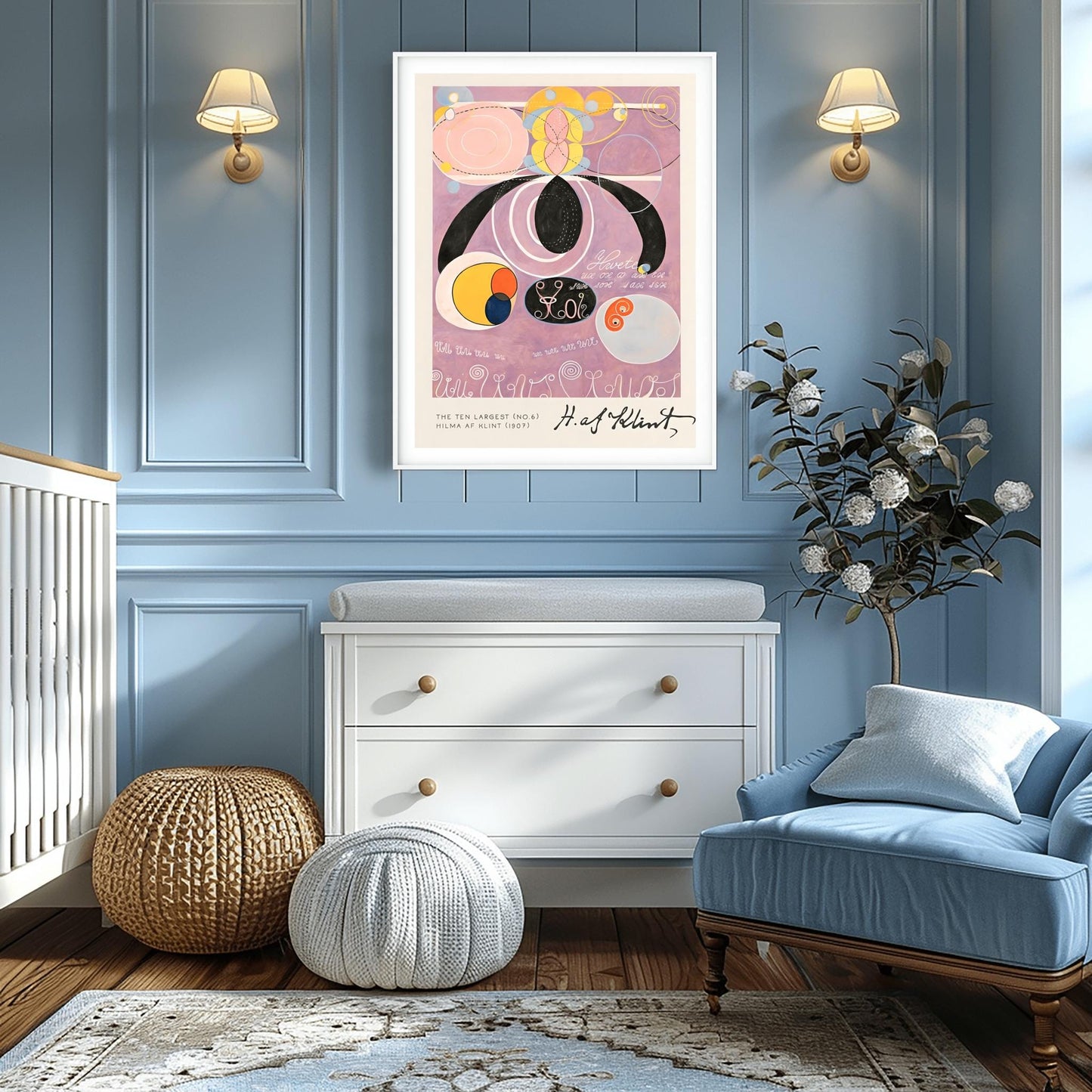 Hilma af Klint The Ten Largest No. 6, Abstract Flower Art Print, Spiritual Botanical Poster, Hilma af Klint Wall Art Modernist Gallery Decor