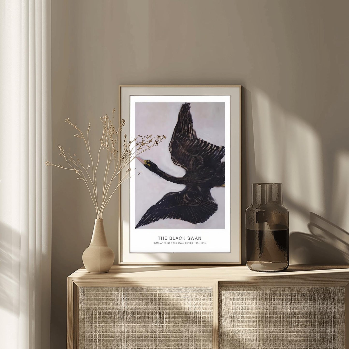 Hilma af Klint The Black Swan Print, Abstract Spiritual Art, Impressionist Painting Poster, Art History Wall Decor, Modernist Gallery Print